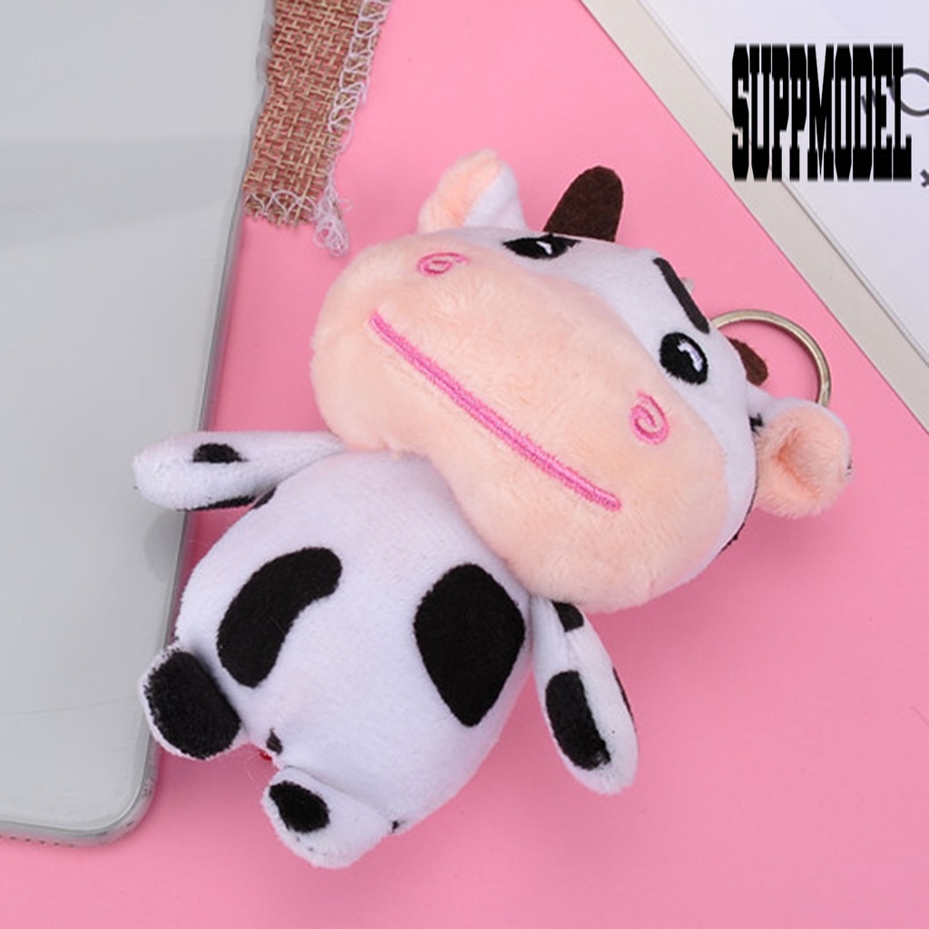 &lt; Suppmodel Gantungan Kunci Boneka Stuffed Plush Sapi Lucu