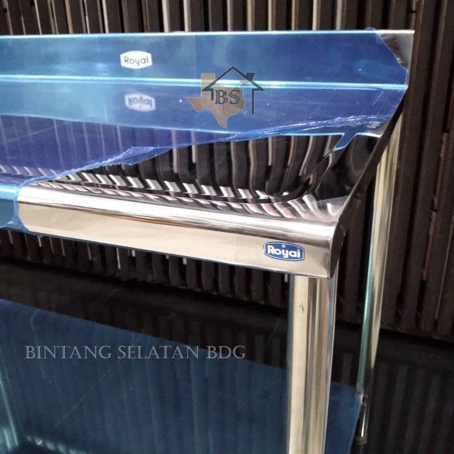 TROLLEY TABLE RAK MEJA SERBAGUNA ROYAL KITCHEN SET STAINLESS ST 100