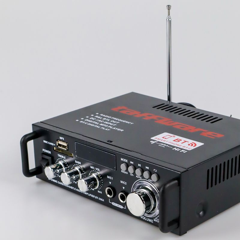 Power Ampli Amplifier Bluetooth Karaoke Home Theater FM Radio 600W