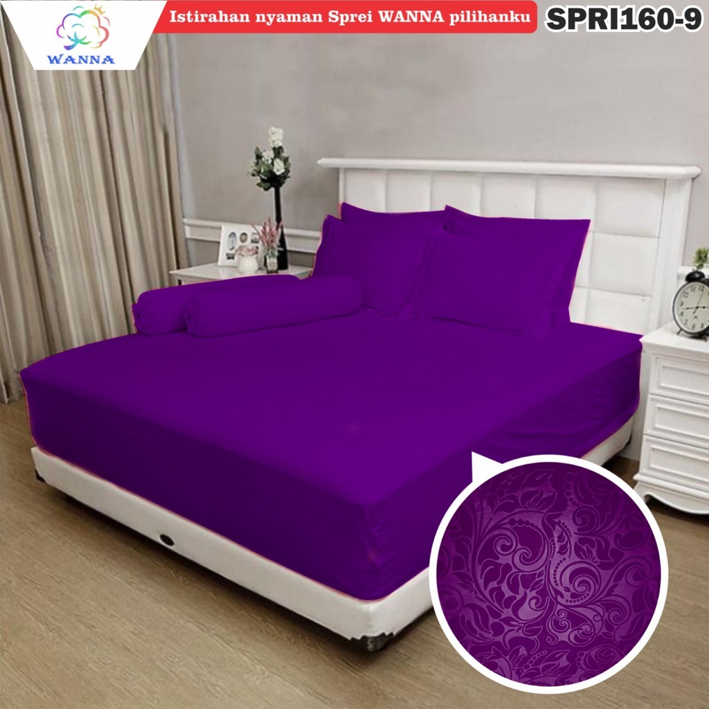 PROMO SPREI WANNA COLECTION Ukuran 160 x 200 cm Sprai Polos Emboss Termurah Anti luntur Best Quality