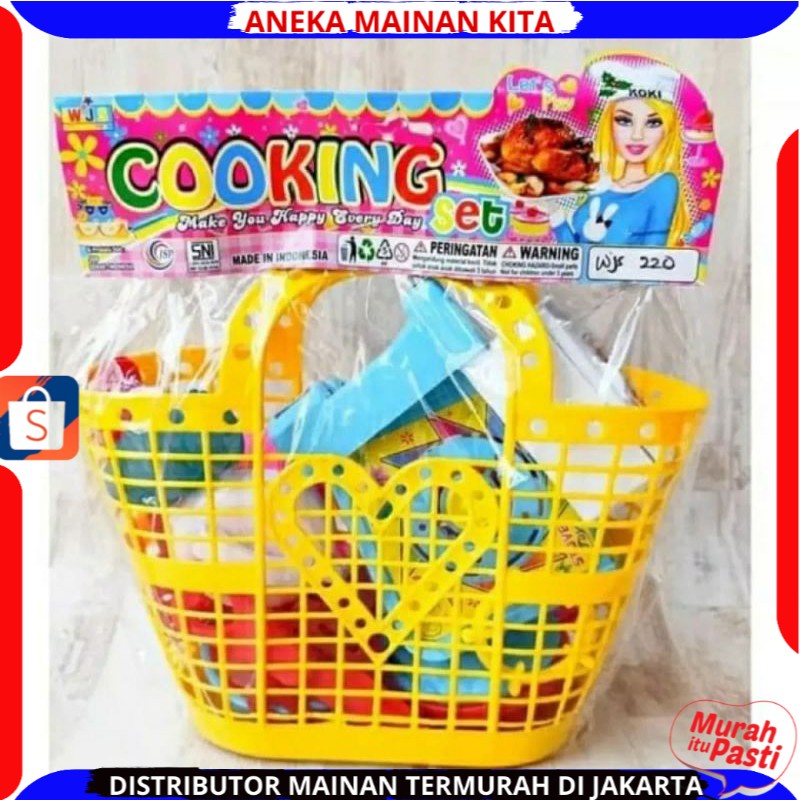 Mainan Anak Perempuan Masak-masakan Anak Edukatif SNI Cooking Set Keranjang Edukasi