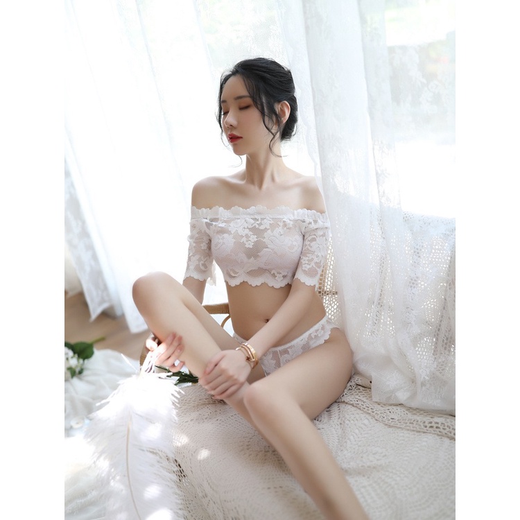 Ɛѵҽ Lingerie Wanita Seksi Pakaian Dalam Erotis Wanita Renda Bordir Transparant 1235