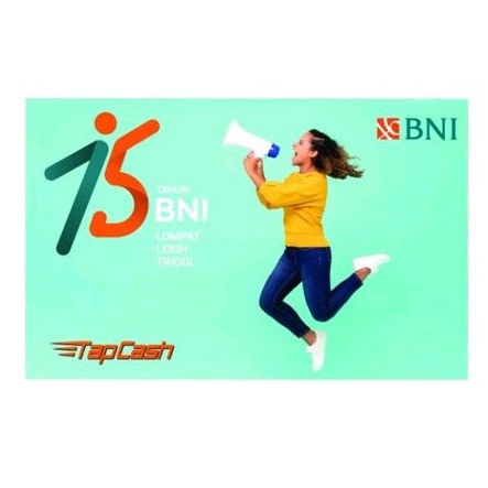 BNI Tapcash HUT BNI ke-75 Tahun - Warna Tosca ORI /Like eMONEY eTOLL Flazz or Brizzi