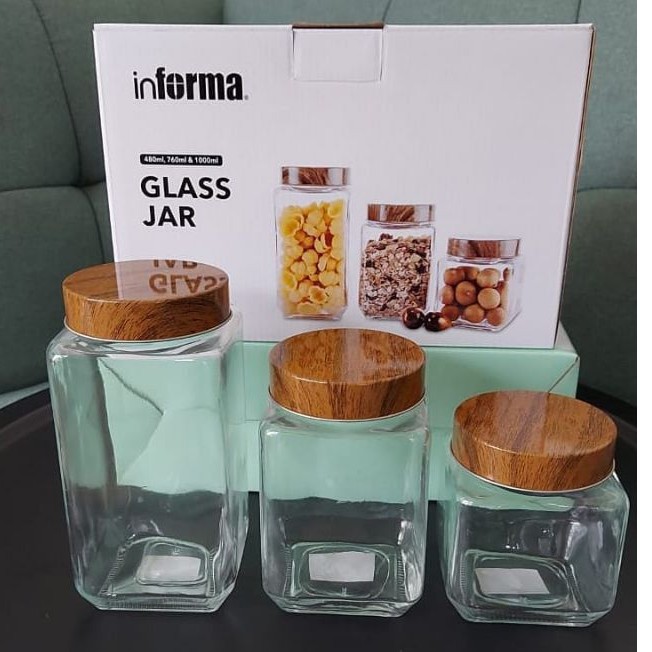 Toples Kaca Set Unik Lebaran||Toples Alden Set INFORMA||