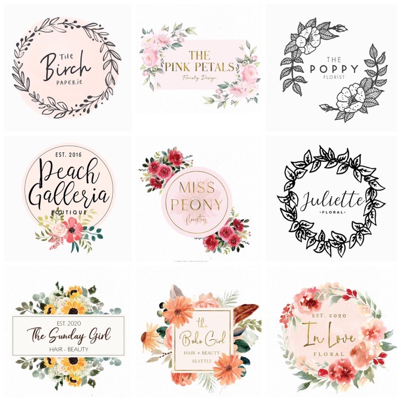 (DRAN FLOWER) JASA BIKIN DESAIN LOGO OLSHOP JASA DESIGN LOGO BISNIS JASA BUAT LOGO