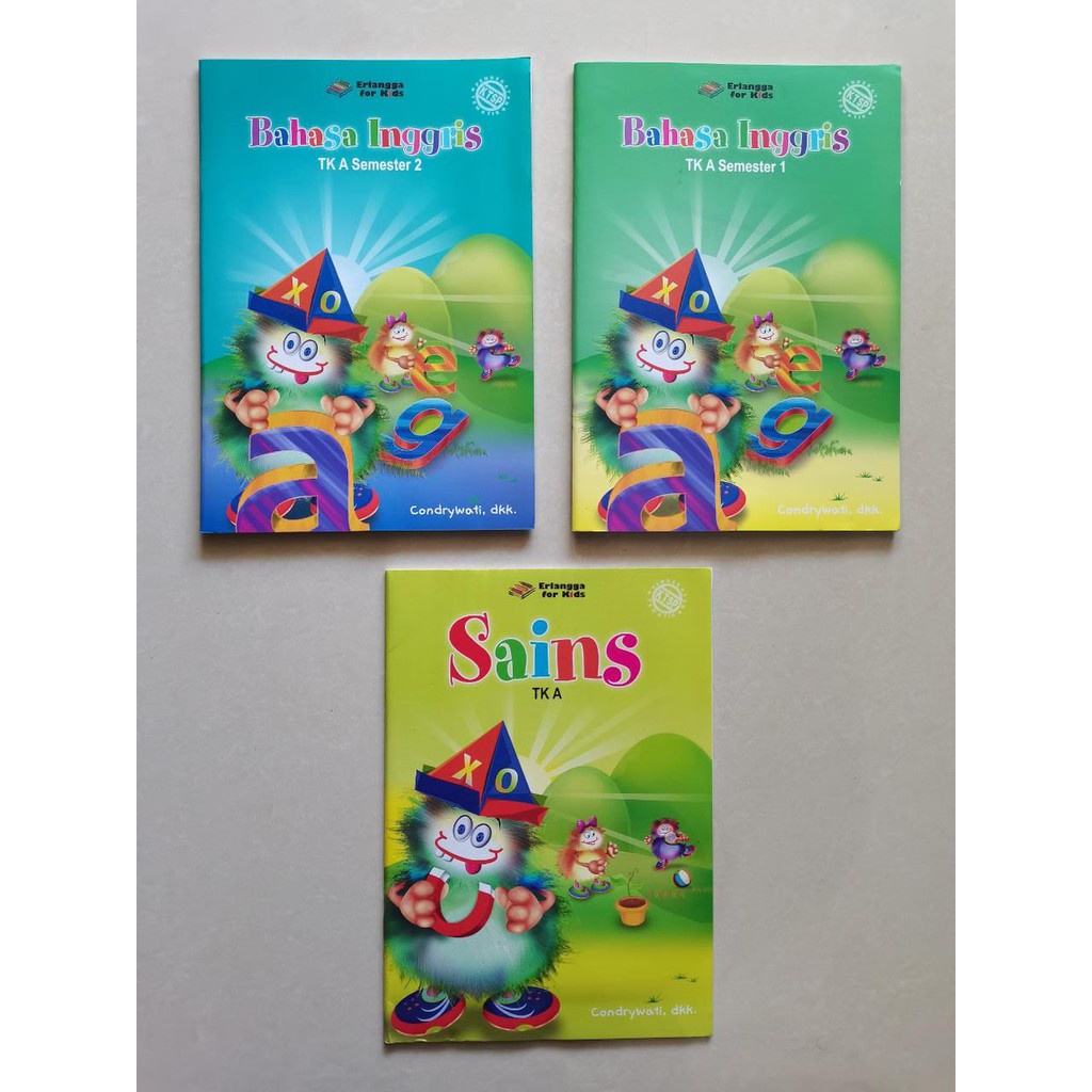 Paket Cermat TK A isi 3 Buku Erlangga for Kids