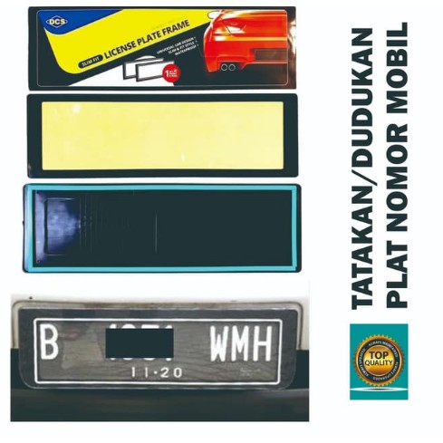 Tempat Plat Nomor MIKA Mobil Cover Tatakan Mica AKRILIK Dudukan Acrylic Plat No Nomer TANPA LED 2pcs