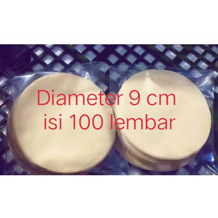 Kulit dimsum,ukuran 9 cm ,100 lembar/ pack