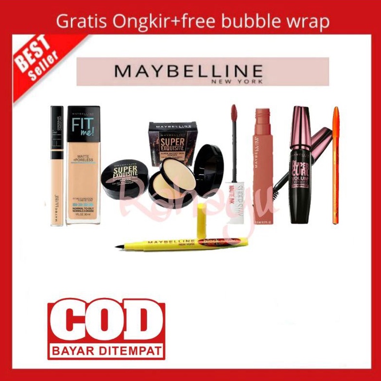 maybelline - paket make up - paket make up murah - paket kosmetik lengkap - paket make up maybeline 