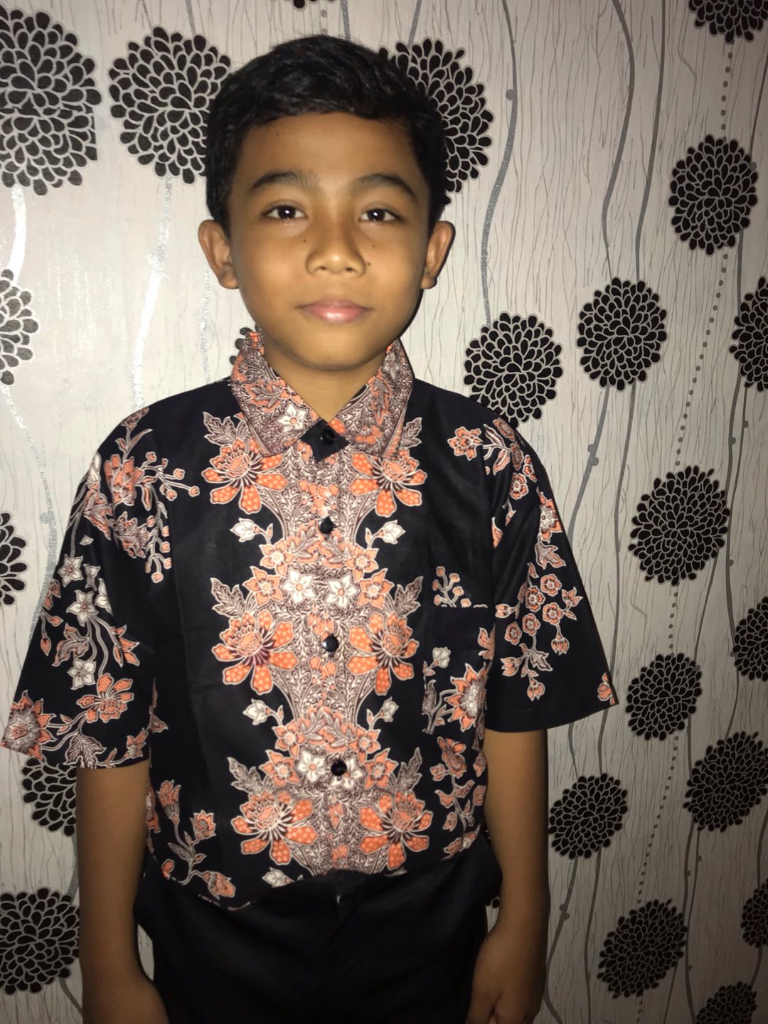 Hem Kemeja Atasan Seragam Batik Anak Usia 3-13 Tahun Selena Daun