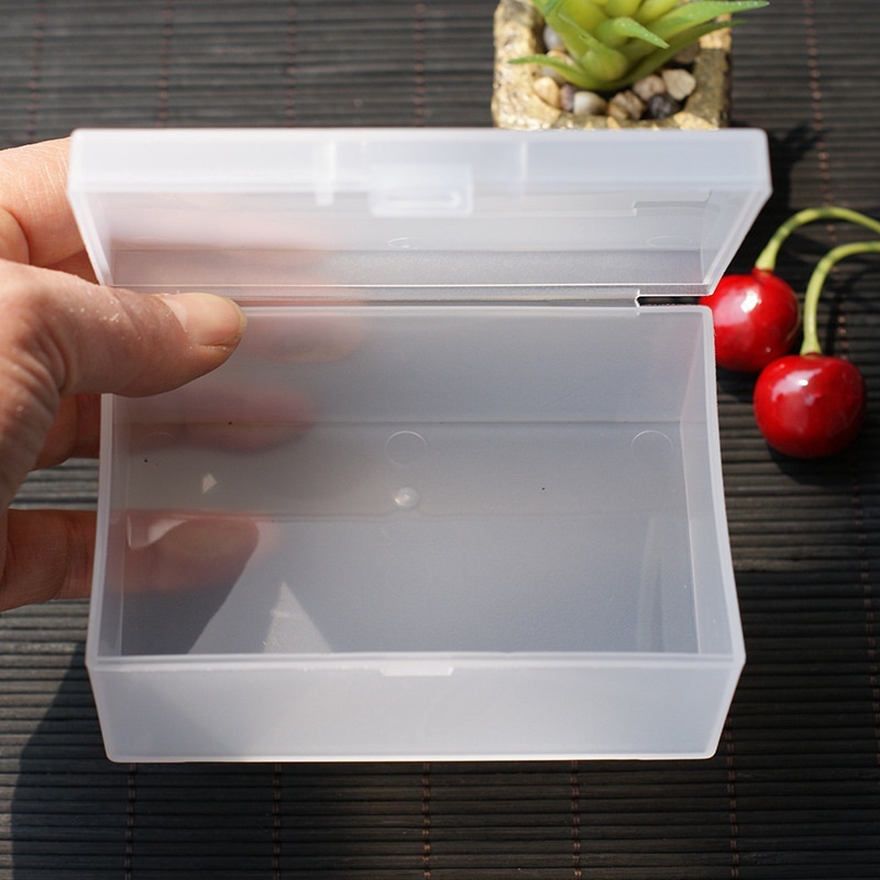 Portable Clear Matte Rectangle Plastic Storage Box Pills Beads Package Box