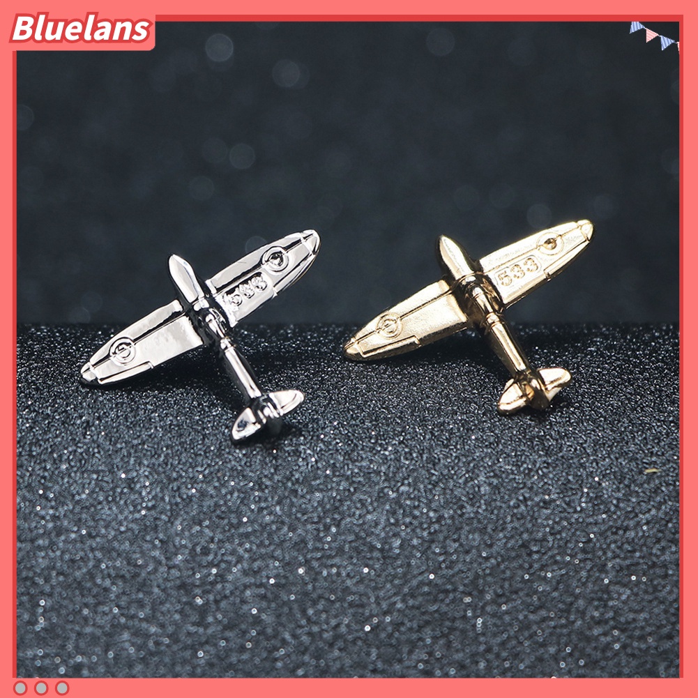 Bluelans Unisex Fashion Aircraft Shape Brooch Pin Suit Shirt Collar Badge Accessory Gift