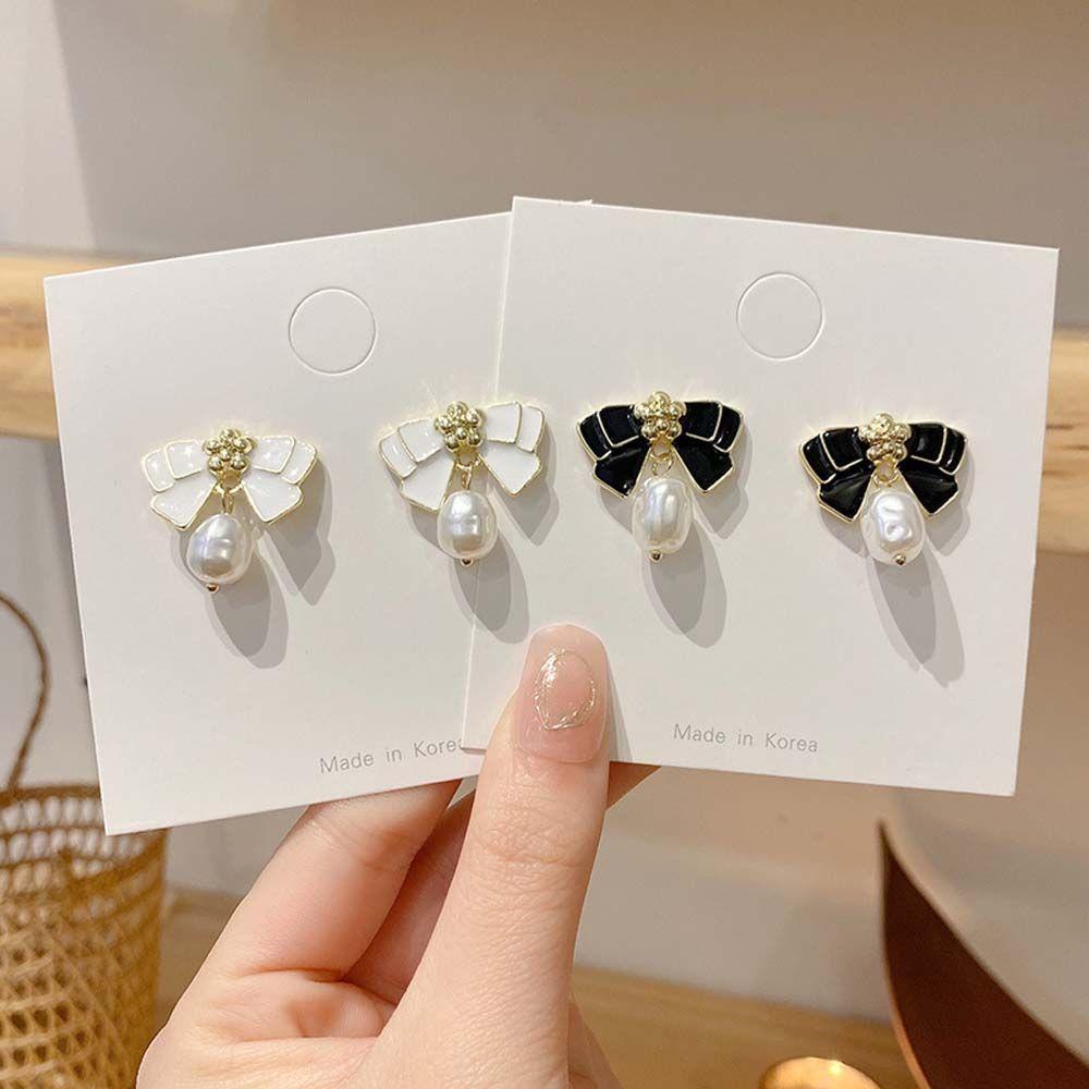 Mxbeauty Anting Wanita Manis Retro Hadiah Gadis Pesta All-Match Temperamen Ikatan Simpul Drop Earrings