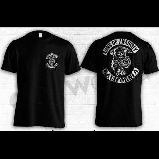 T-SHIRT SONS OF ANARCHY KAOS MOTOR KEREN