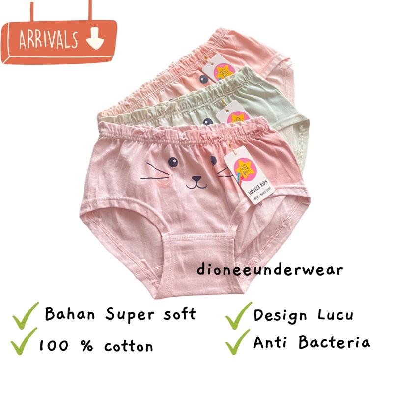 Celana Dalam CD Kancut Boxer Anak Perempuan Cewek 2-12 Tahun Kualitas Import CD Celana Dalam Anak