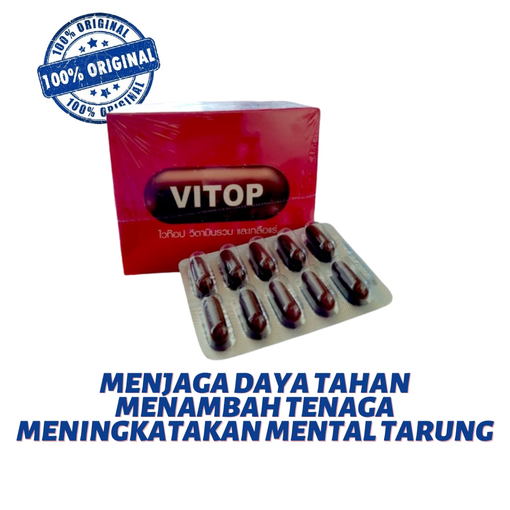 Vitop vitamin 10 caps - tenaga ayam, burung merpati multivitamin tenga