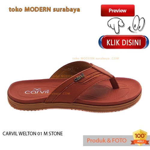 CARVIL WELTON 01 M STONE sandal pria casual sendal jepit