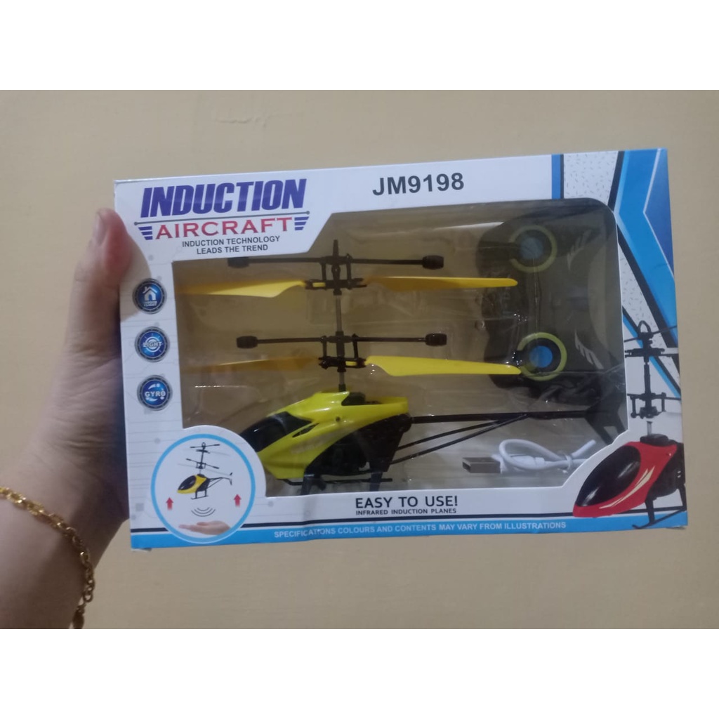 PM Mainan anak helikopter sensor tangan plus remote  ORIGINAL DAN GOOD QUALITY PASAR MURAH