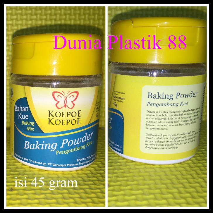 

ISI 45 GRAM BAKING POWDER KOEPOE KOEPOE KUPU KUPU BUBUK PENGEMBANG KUE