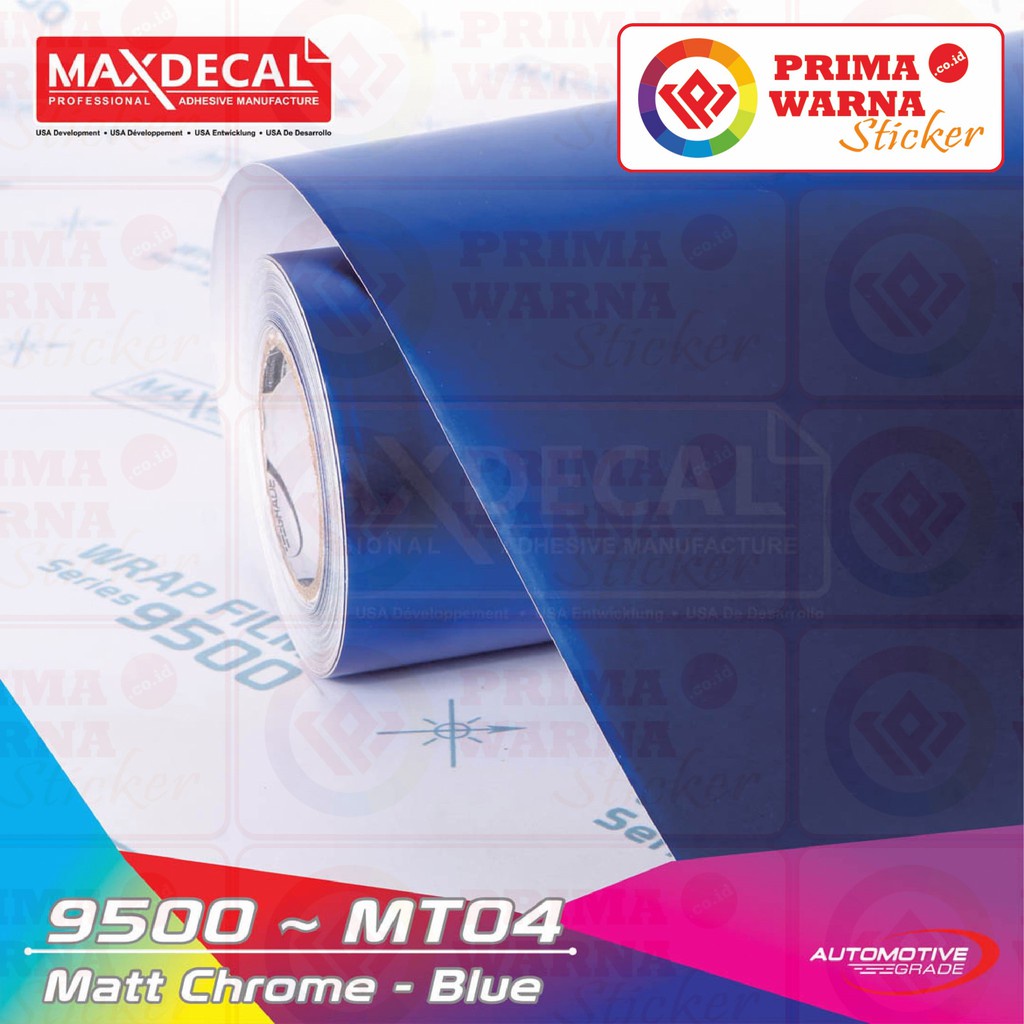 Maxdecal 9500 MT04 Matte Chrome Blue, Wrap Series Sticker, Meteran Lebar 152cm