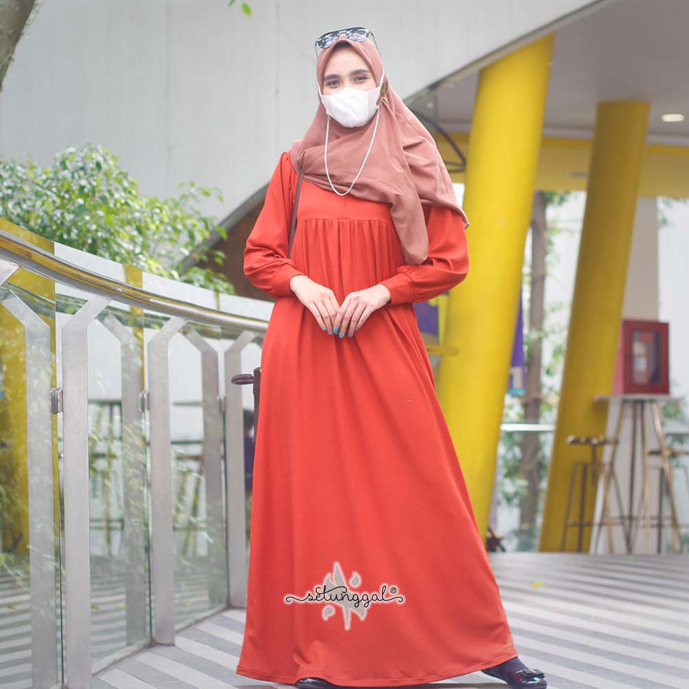 Setunggal - Knito Dress Gamis Rajut Waffle Halus Busui
