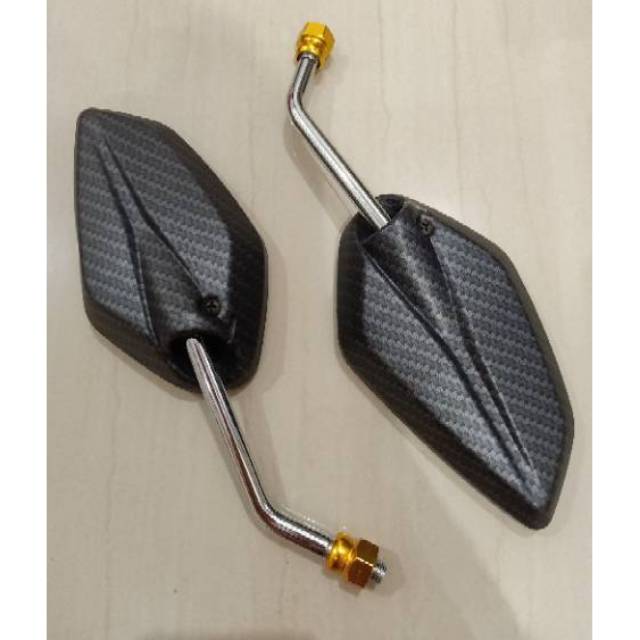 Spion Motor Model Jupiter Standart Carbon hitam Tangkai Crome motor Yamaha