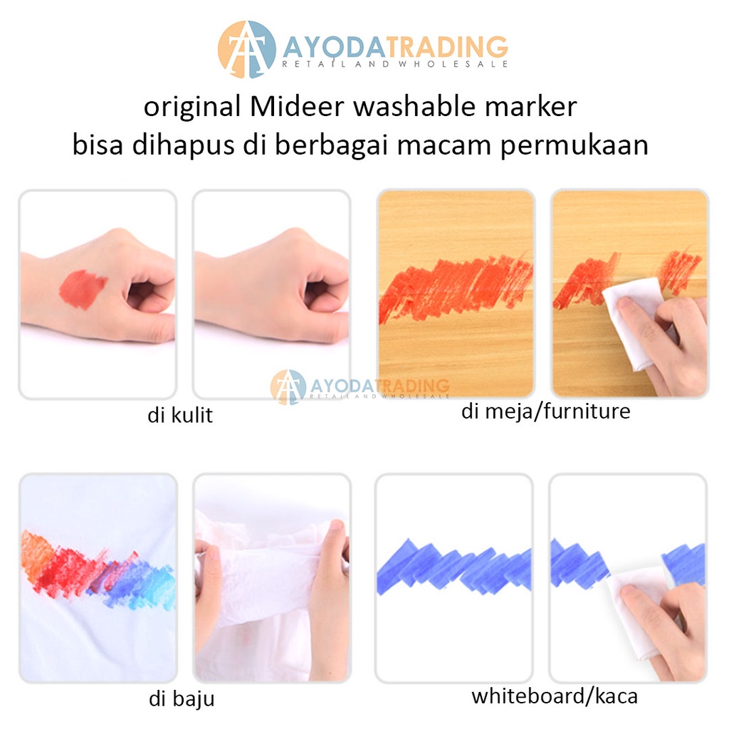 Mideer Washable Marker Spidol Anak