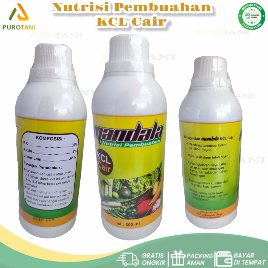 Pupuk kcl cair mandala nutrisi pembuahan 500 ml