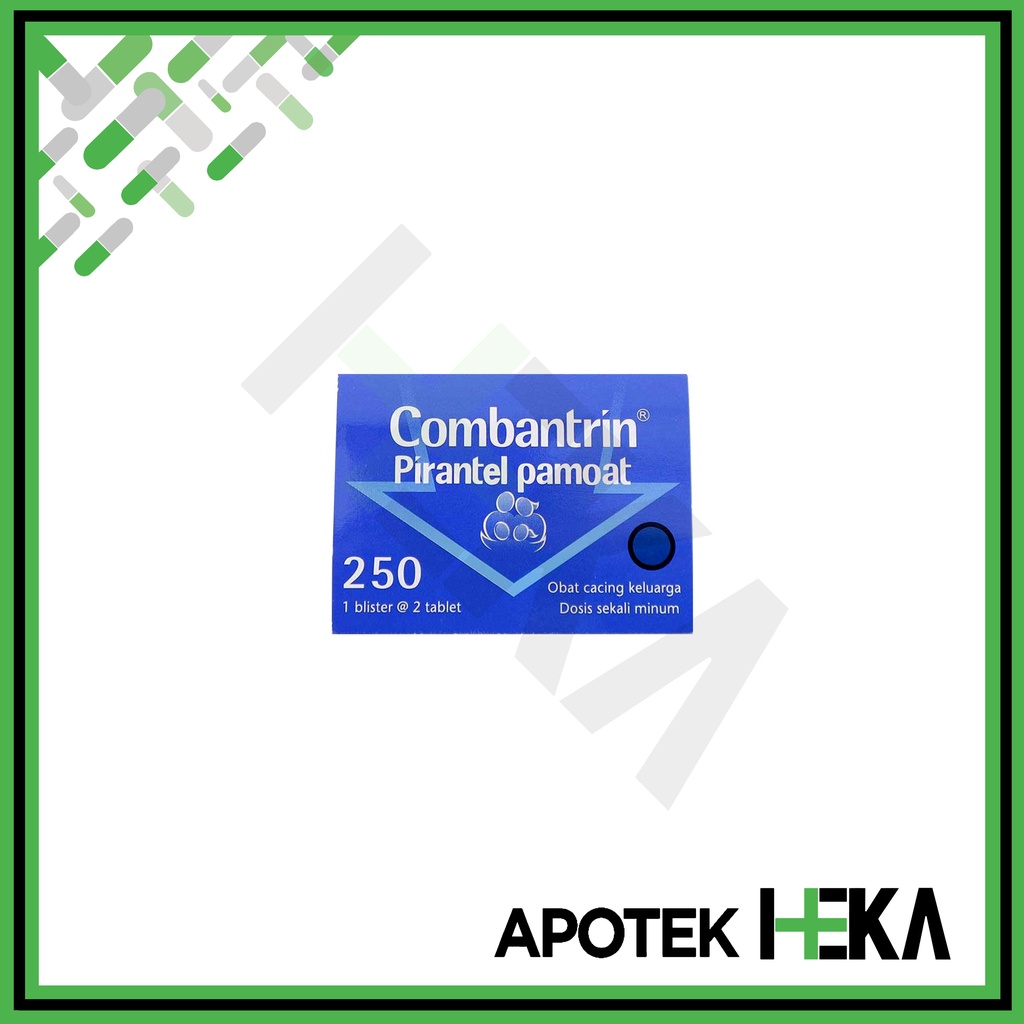 Combantrin Tablet 250 mg Obat Cacing Strip isi 2 Tablet (SEMARANG)