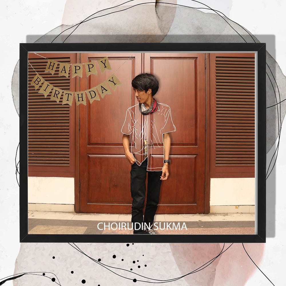 Edit Foto Unik Ukuran 10R + Bingkai, Desain Foto