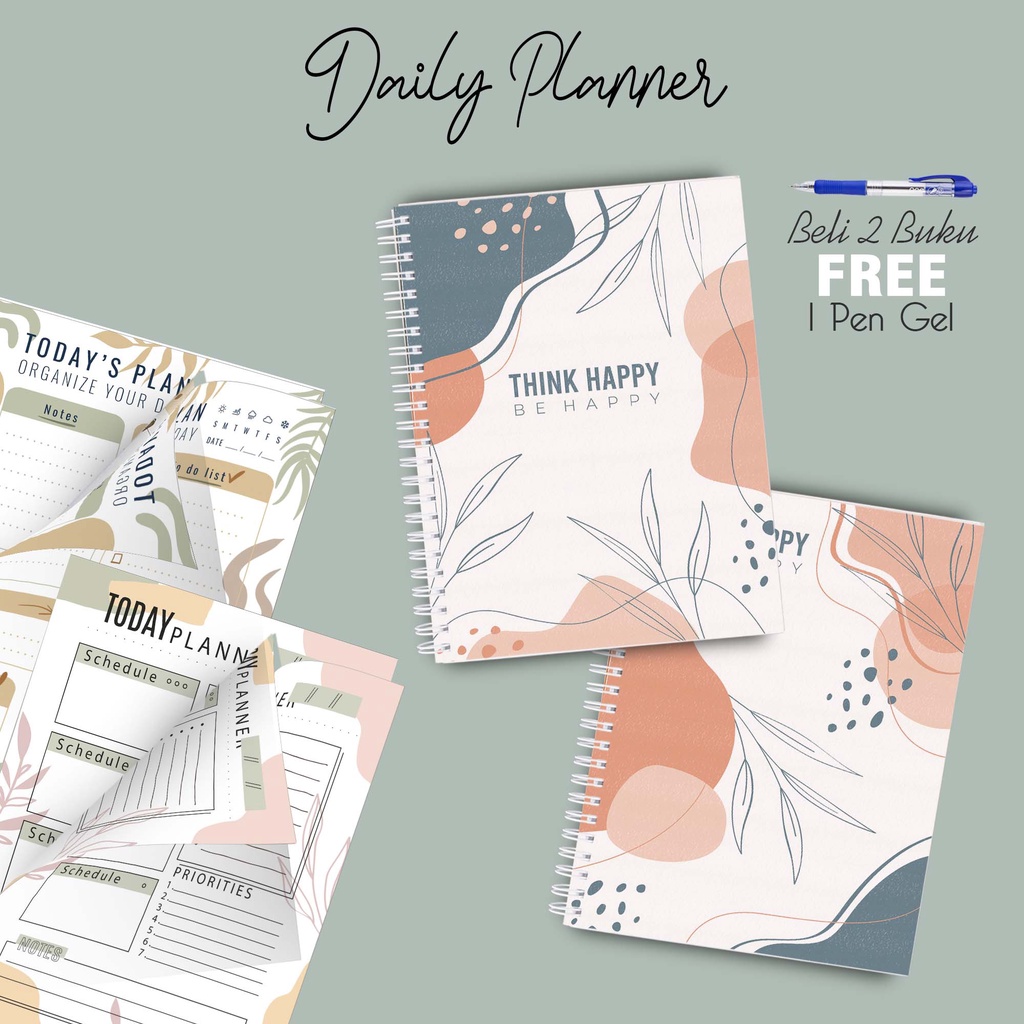 

Hanabi Daily Planner Note Book A5 Beli 2pcs Gratis Pulpen BCB10