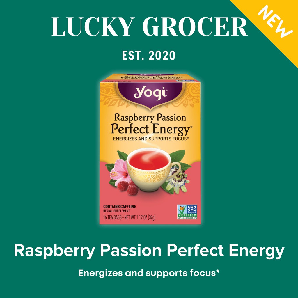

Yogi Tea Raspberry Passion Perfect Energy Tea Teh Hitam Assam Organik Herbal Sehat 70mg Caffeine