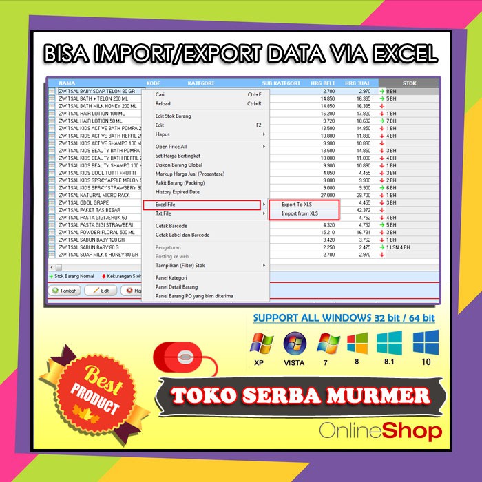 Paket POS Alat Kasir PRINTER THERMAL | BARCODE SCAN | Plus Software TOKO retail GROSIR kosmetik skincare sembako dll ter-Murah