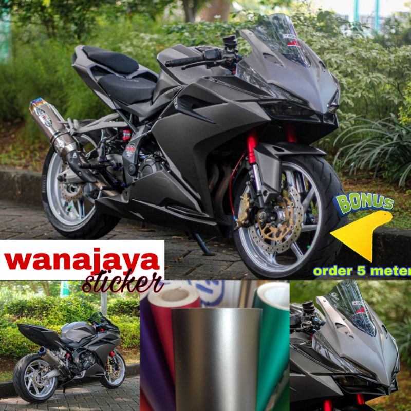 STIKER SKOTLET MOTOR WARNA ABU ABU / SKOTLET MOTOR WARNA ABU ABU METALIK DOF / SKOTLET ABU ABU SATIN