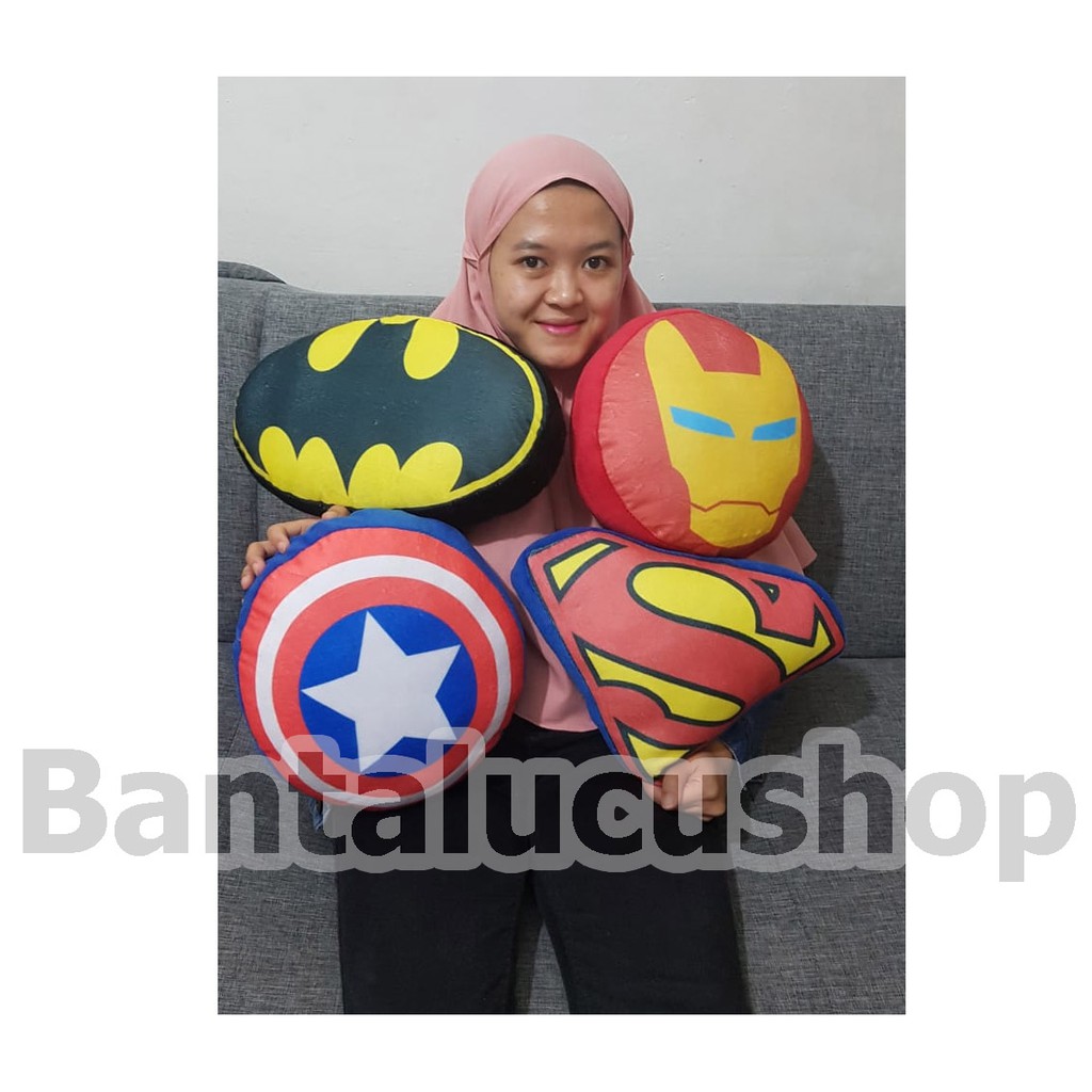 Bantal Superhero Avenger, Marvel, Dc / Bantal Print Superhero Lembut / Bantal Sofa Superhero