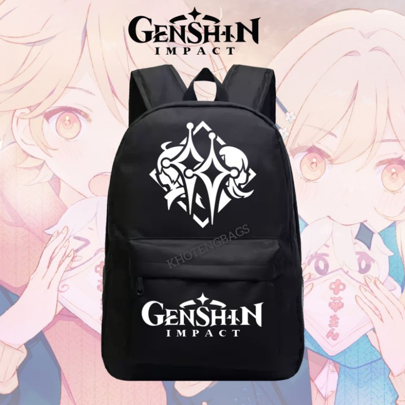 Tas Ransel Sekolah Anak Geshin Impact Lumine &amp; Aether