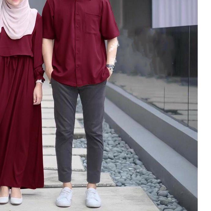 ★ Nino Couple Gamis Dan Kemeja Fashion Muslim Wanita BJ ♕