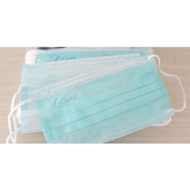 Masker 3ply Earloop Sachet EMBOSS I-Care Hygenic Isi 50pc Kemenkes
