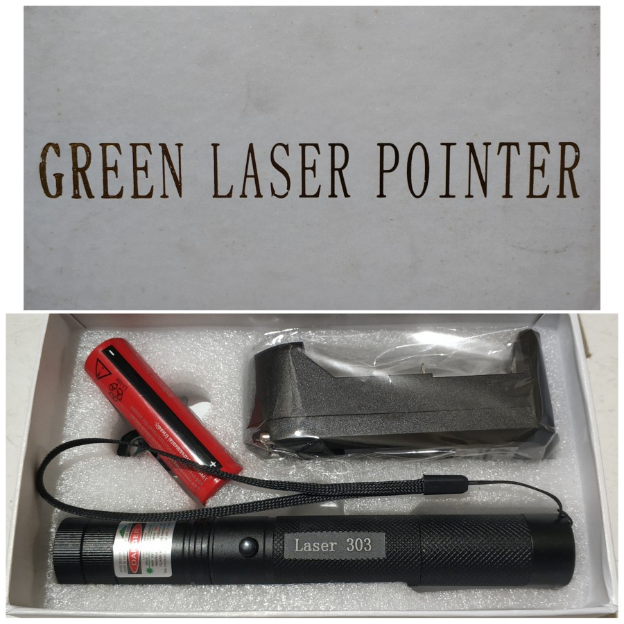 green laser pointer 303 / laser hijau variasi / laser kunci pengaman