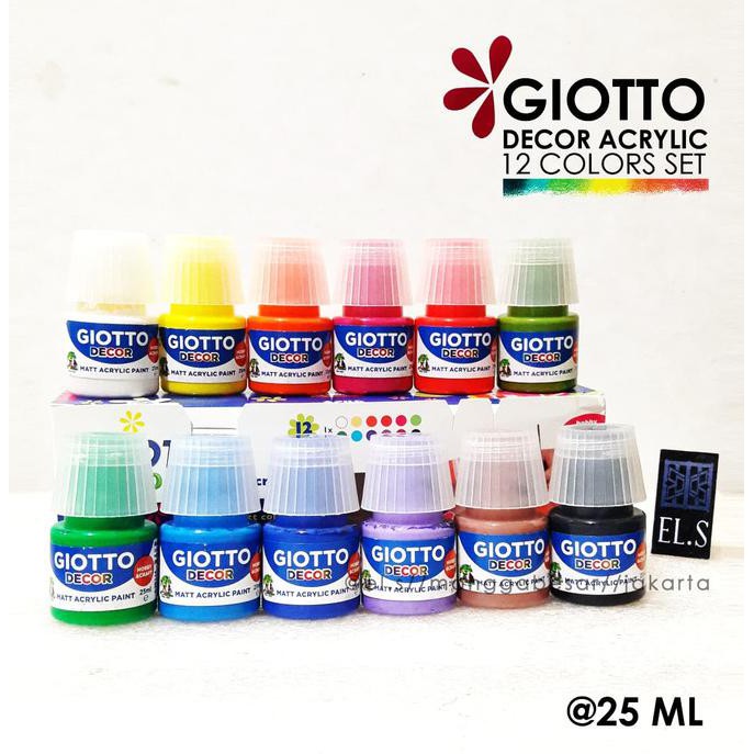 

Update! Giotto Decor Acrylic Set 12 Warna 25 Ml - Cat Acrylic Murah