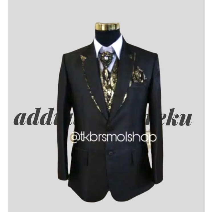 Jas pengantin hitam / jas wedding hitam modern