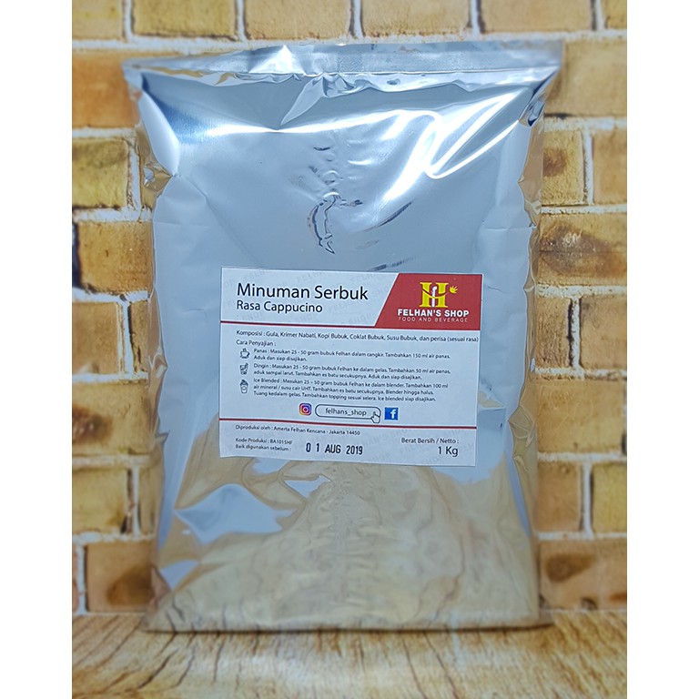 

1kg Cappuccino Minuman Bubuk 1kg (Milkshake / Bubbledrink)