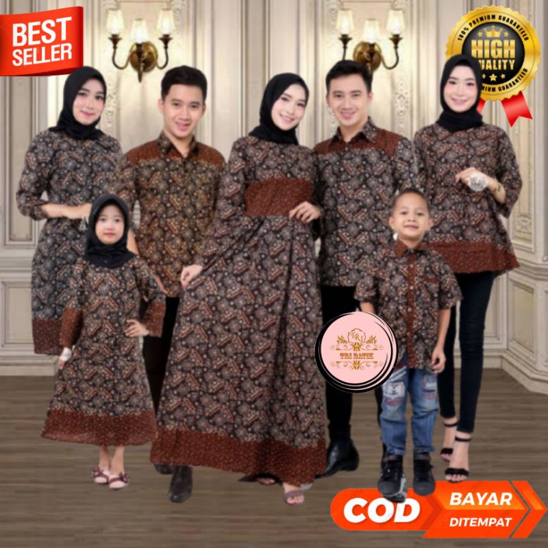 BATIK COUPLE KELUARGA - Sania Ruffle Batik Couple Ori STANDAR & JUMBO - Batik Pekalongan