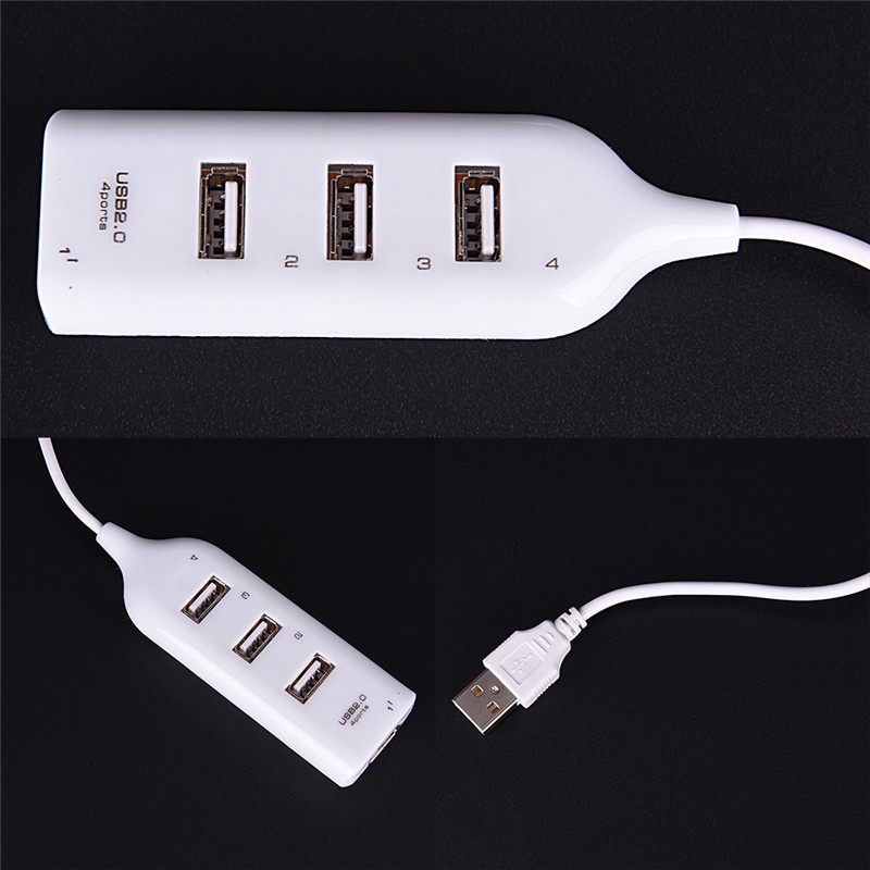 Adaptor Splitter Hub 4 Port USB 2.0 Kecepatan Tinggi Untuk PC Komputer Laptop