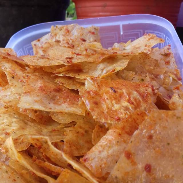 

Kripik kaca varian: original & pedas