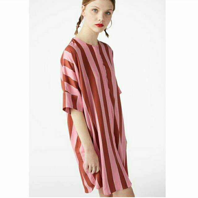 MONKI OVERSIZED Shirt Dress Striped