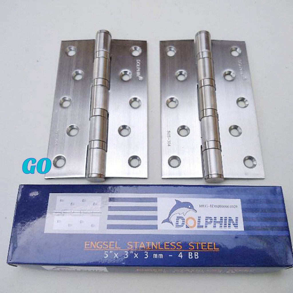 Engsel Stainless SUS 304 Asli Dolphin - Engsel Pintu 5 Inch