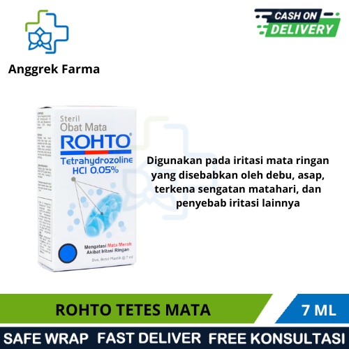 ROHTO 7 ML/ROHTO CAIRAN TETES MATA/UNTUK IRITASI RINGAN/MATA MERAH/MATA KERING/PELEMBAB MATA