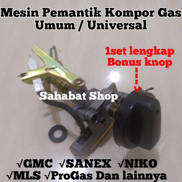 MESIN PEMANTIK API KOMPOR UMUM RRT / GAS VALVE UNIVERSAL