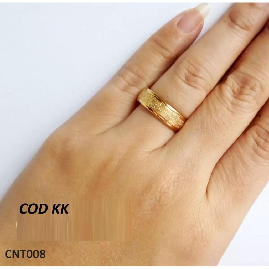 Cincin Kawin Polos Dapat 2 Pcs  Warna Gold BISA COD